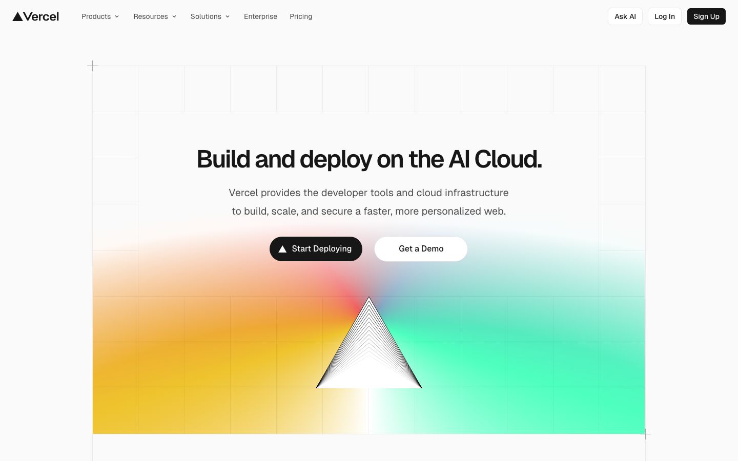 vercel.com homepage screenshot
